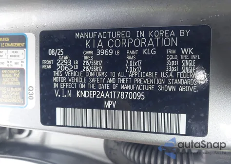2026 Kia Seltos Lx from USA, damaged, VIN KNDEP2AA1T7870095